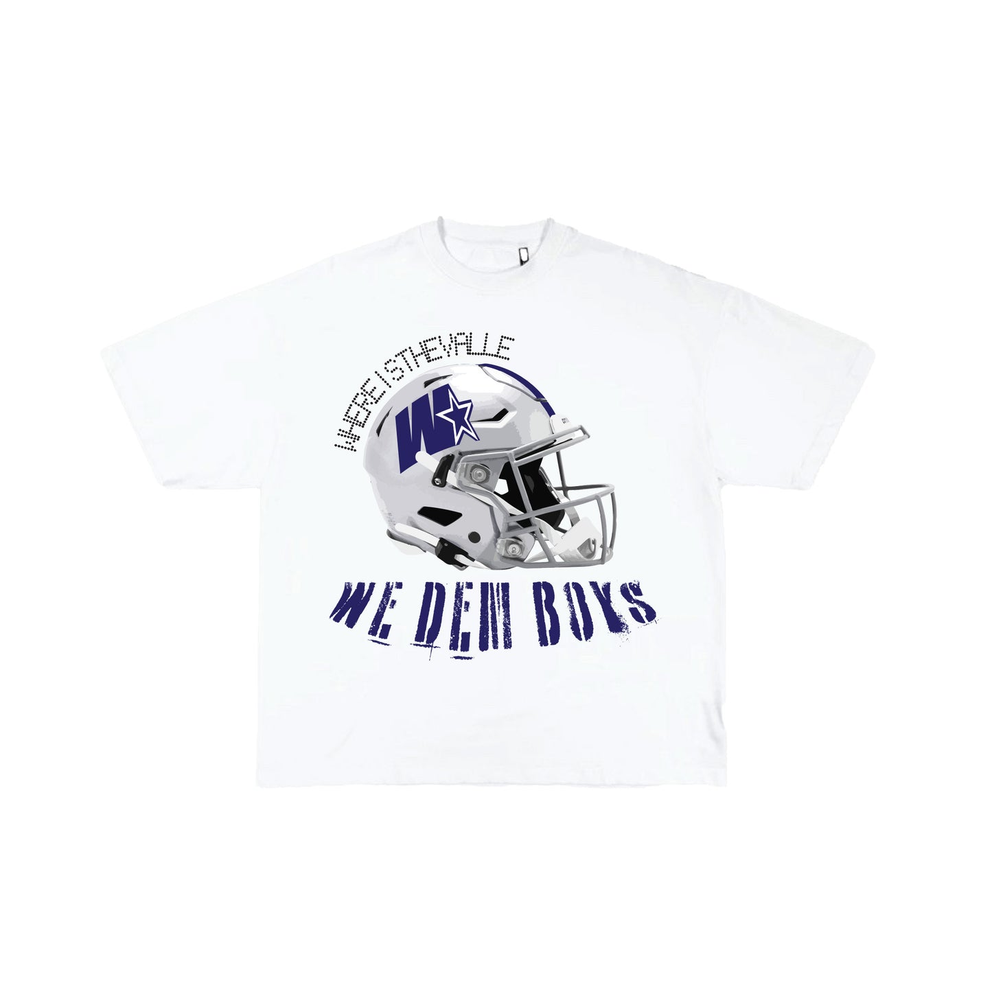 COWBOYS INSPIRED LOGO CLASSIC TEE (WHITE)