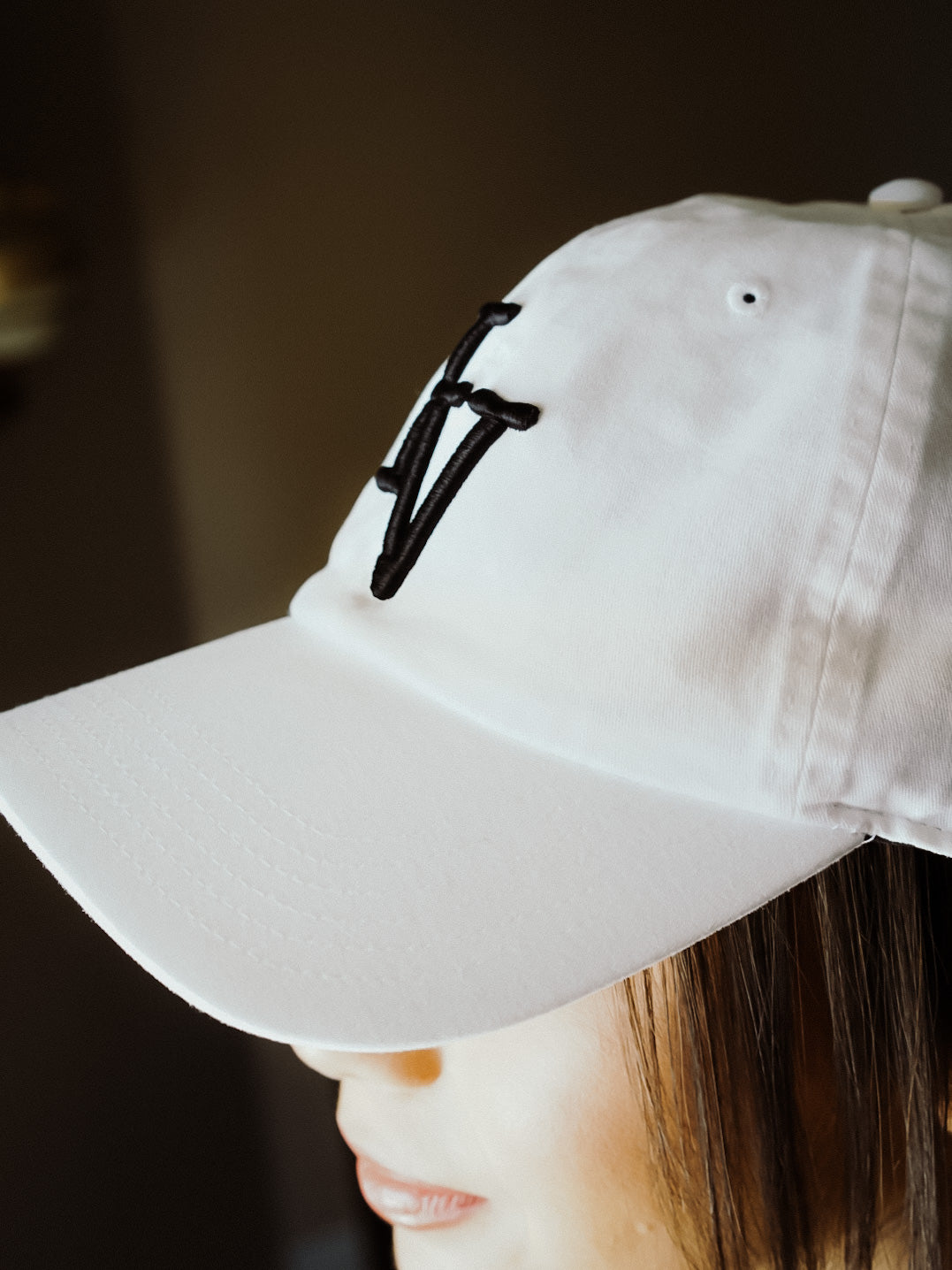 White Staple Dad Cap