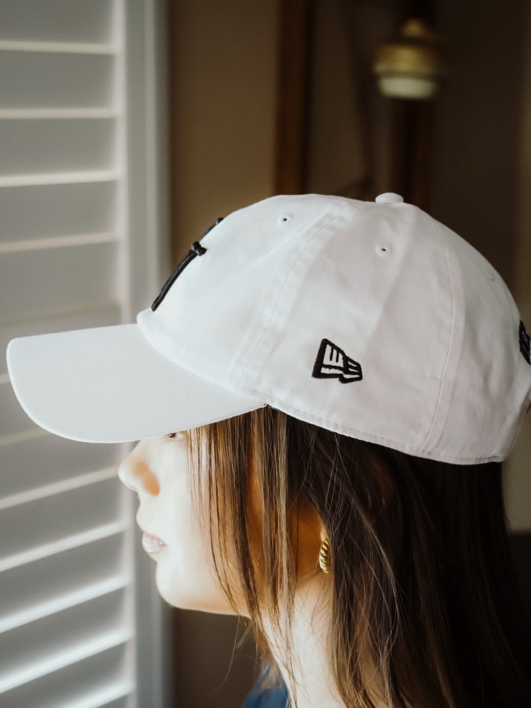 White Staple Dad Cap